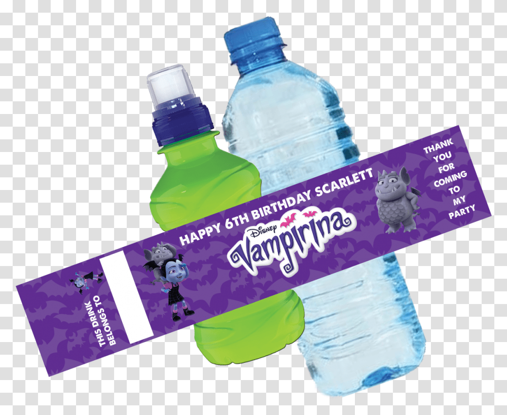 Vampirina Bottle Wrappers Portable Network Graphics, Plastic, Water Bottle, Beverage, Drink Transparent Png