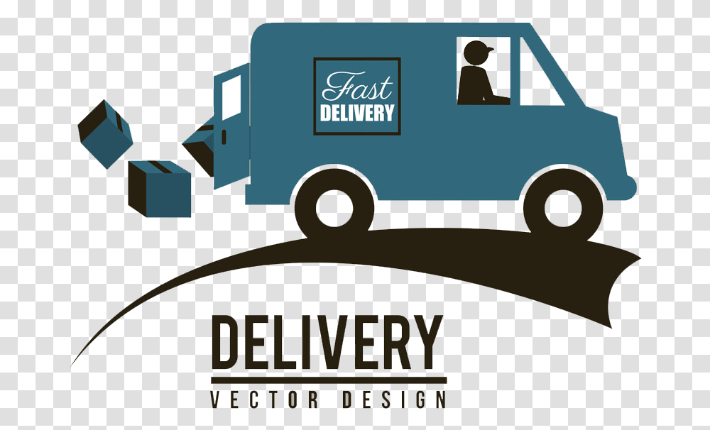 Van Clipart Clipart Cartoon Delivery Truck, Vehicle, Transportation, Moving Van Transparent Png