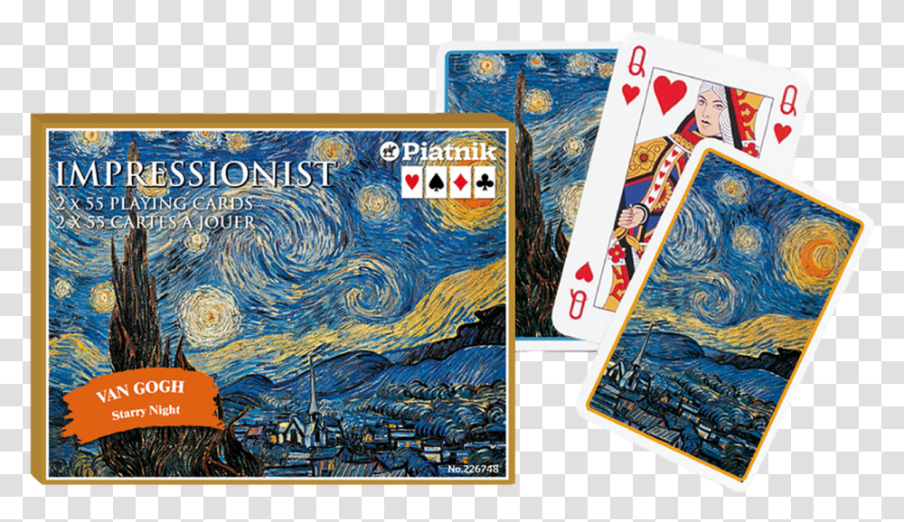 Van Gogh S Starry Night 1 Double Deck Impressionism Most Famous Paintings, Game, Gambling, Passport, Id Cards Transparent Png