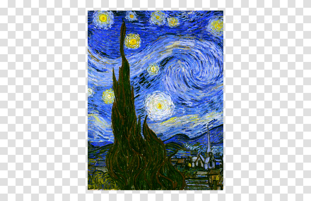 Van Gogh Starry Night Tree Poster 18 X24 Van Gogh Starry Night, Water, Outdoors, Modern Art, Painting Transparent Png