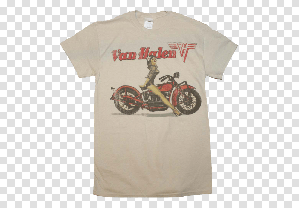 Van Halen Biker Pin Up Shirt, Apparel, Wheel, Machine Transparent Png