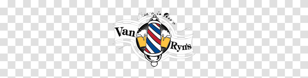 Van Ryns Barbershop, Helmet, Label, Outdoors Transparent Png