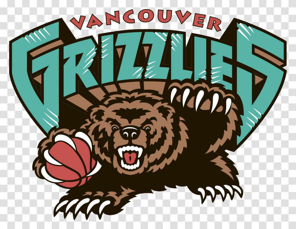 Vancouver Grizzlies Wikipedia Memphis Grizzlies Old Logo, Wildlife, Animal, Mammal, Sloth Transparent Png