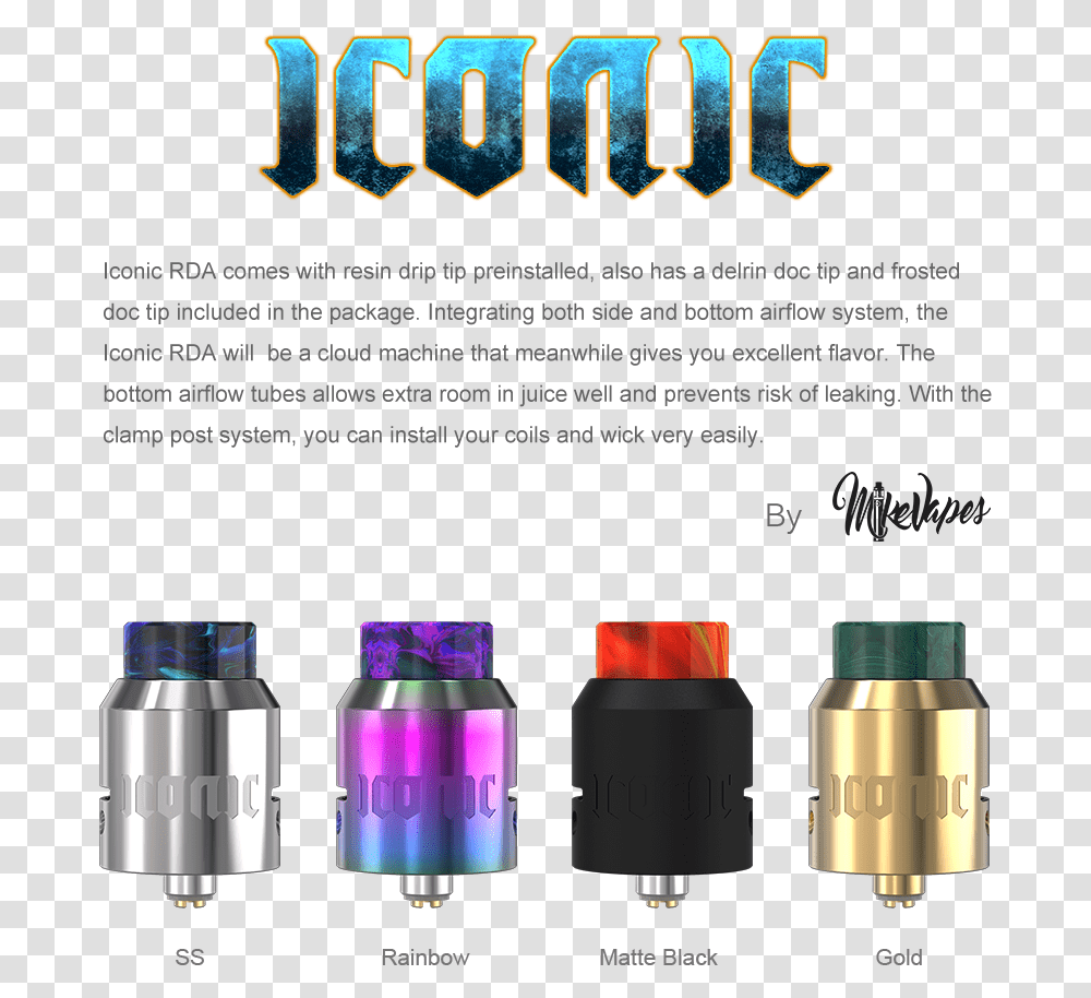 Vandy Vape Iconic Rda By Mike Vapes, Flyer, Poster, Paper, Advertisement Transparent Png
