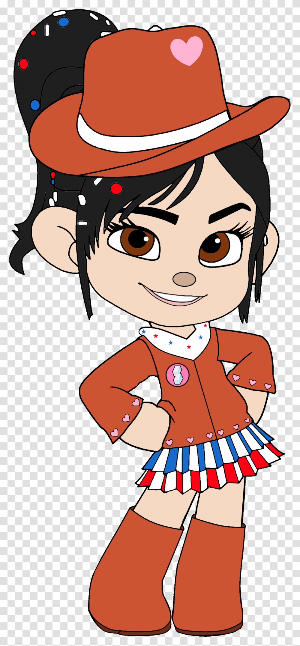Vanellope As A Cowgirl With Cowgirl Hat, Person, Human, Female Transparent Png