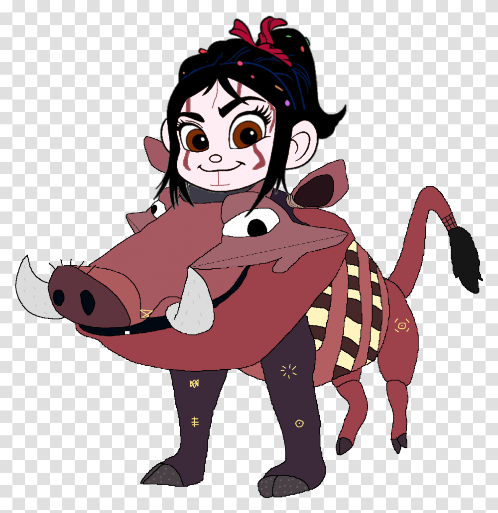 Vanellope Dressed As Pumbaa The Lion King's Timon And Pumba The Lion King Musical, Graphics, Art, Animal, Mammal Transparent Png