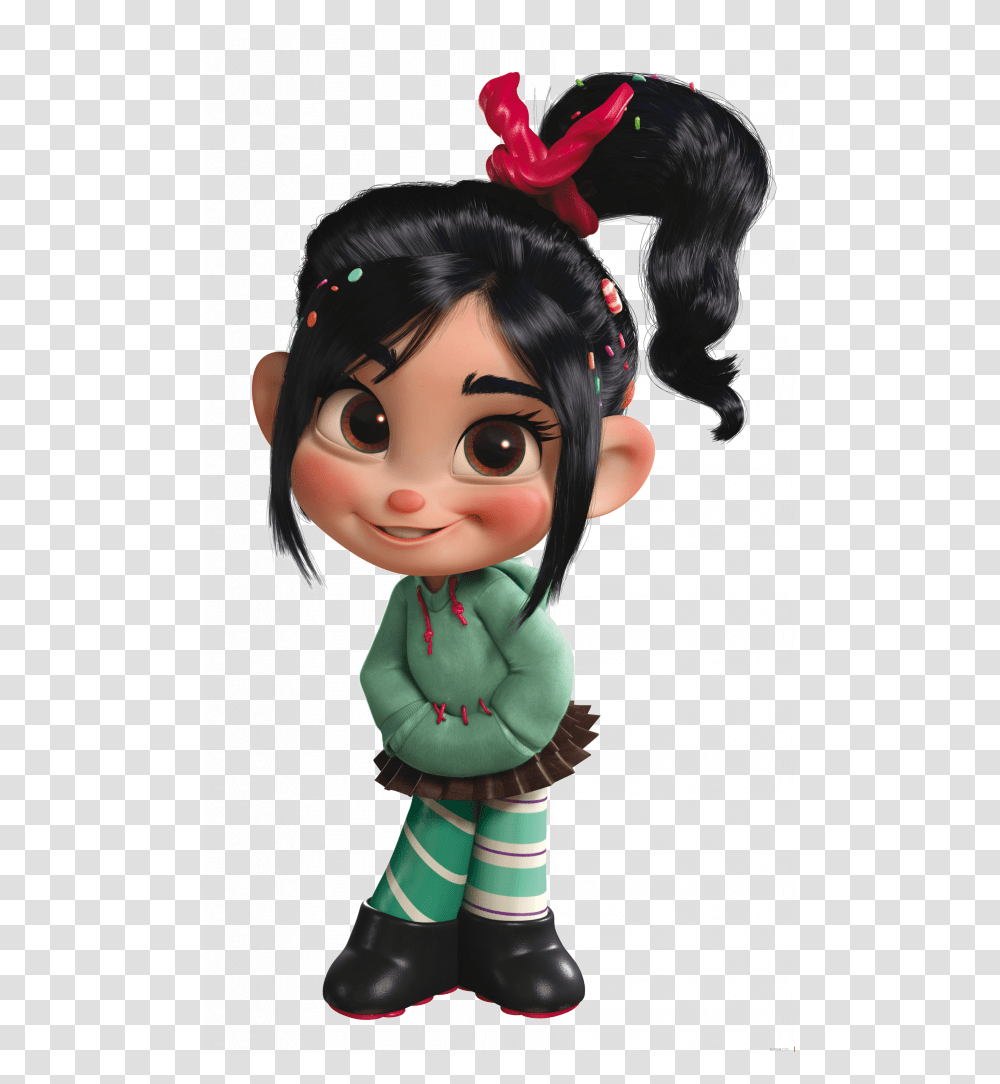 Vanellope Female Cute Cartoon Characters, Doll, Toy, Costume, Person Transparent Png