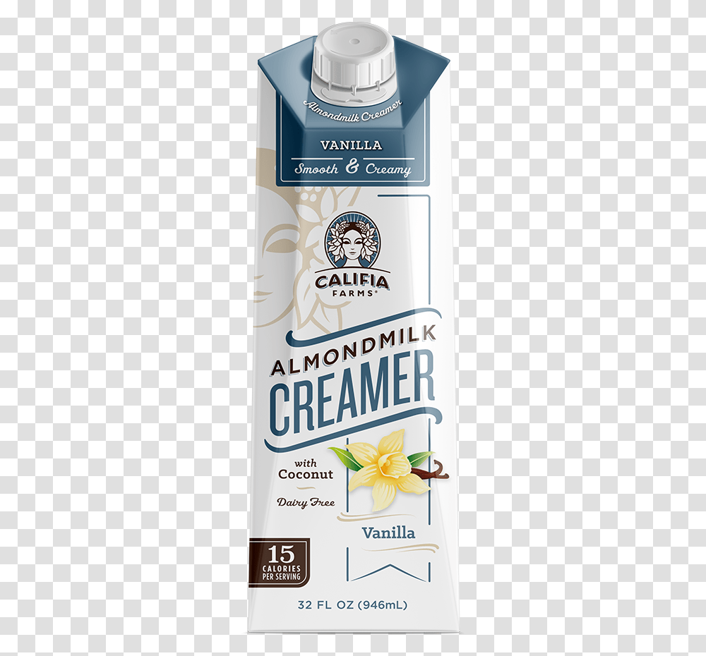 Vanilla Creamer Califia Farms Almond Milk Creamer, Bottle, Cosmetics, Food, Lotion Transparent Png