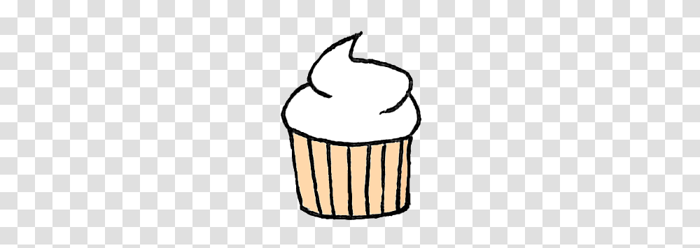 Vanilla Cupcake Clipart, Cream, Dessert, Food, Creme Transparent Png