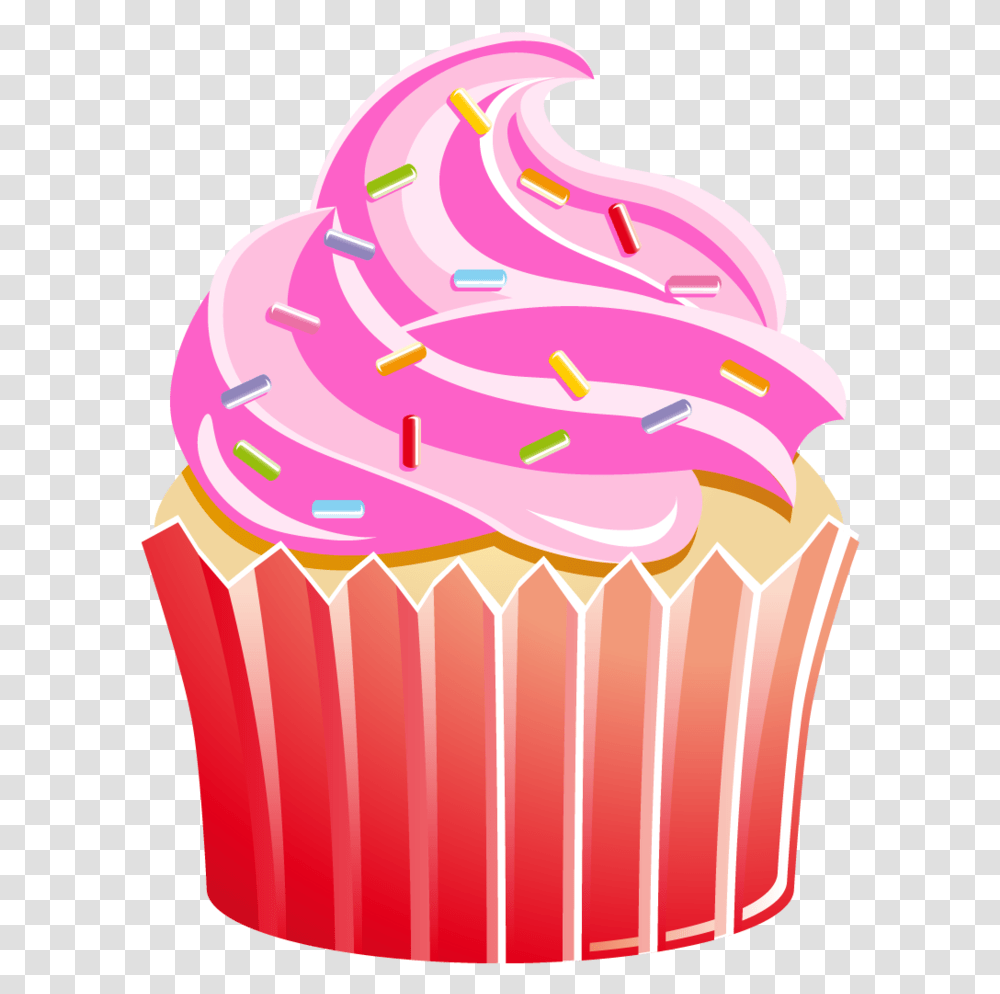 Vanilla Cupcake Clipart Kek Free Cupcake Clipart, Cream, Dessert, Food, Creme Transparent Png
