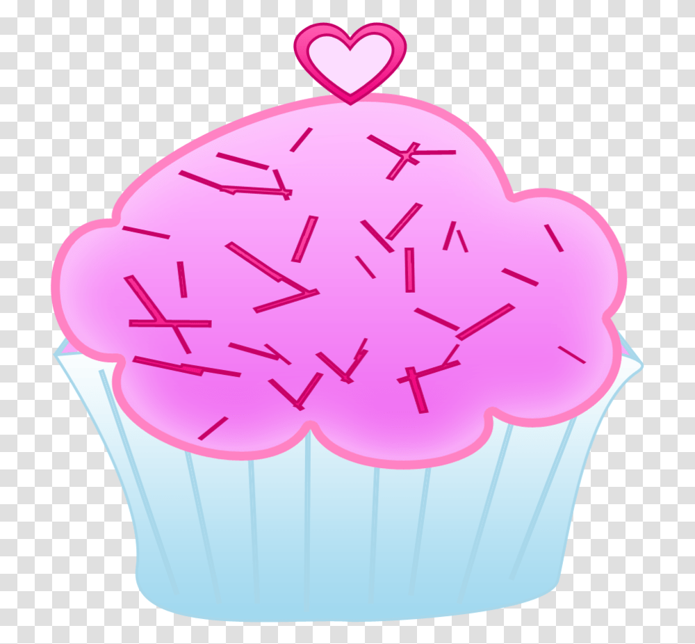 Vanilla Cupcake Clipart Pink Cupcake Clipart Free, Cream, Dessert, Food, Creme Transparent Png