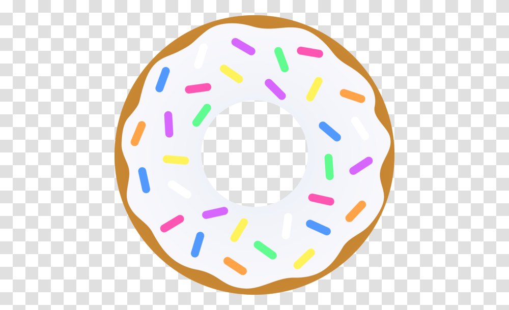 Vanilla Donut With Sprinkles, Pastry, Dessert, Food, Soccer Ball Transparent Png