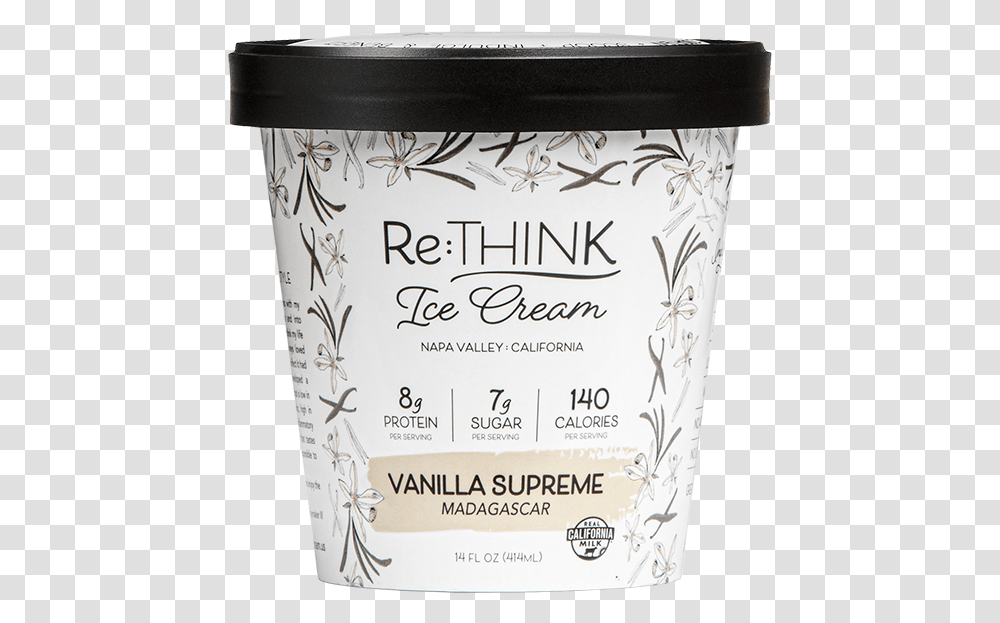 Vanilla Front Hr Rethink Ice Cream, Dessert, Food, Creme, Cup Transparent Png