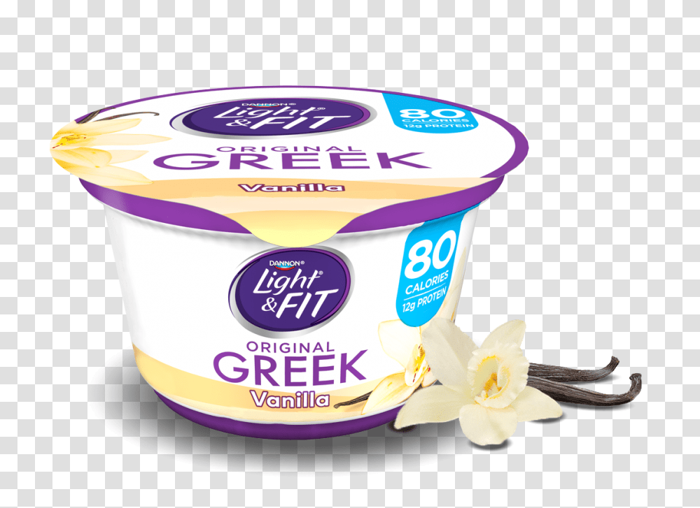 Vanilla Greek Yogurt Light, Dessert, Food Transparent Png