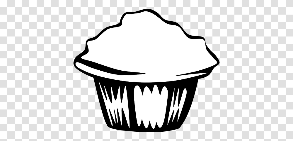Vanilla Muffin Vector Drawing, Cupcake, Cream, Dessert, Food Transparent Png