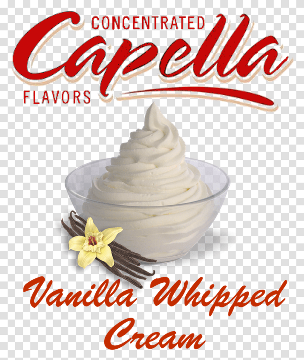 Vanilla Whipped Cream By Capella Concentrate Meringue, Dessert, Food, Creme, Yogurt Transparent Png