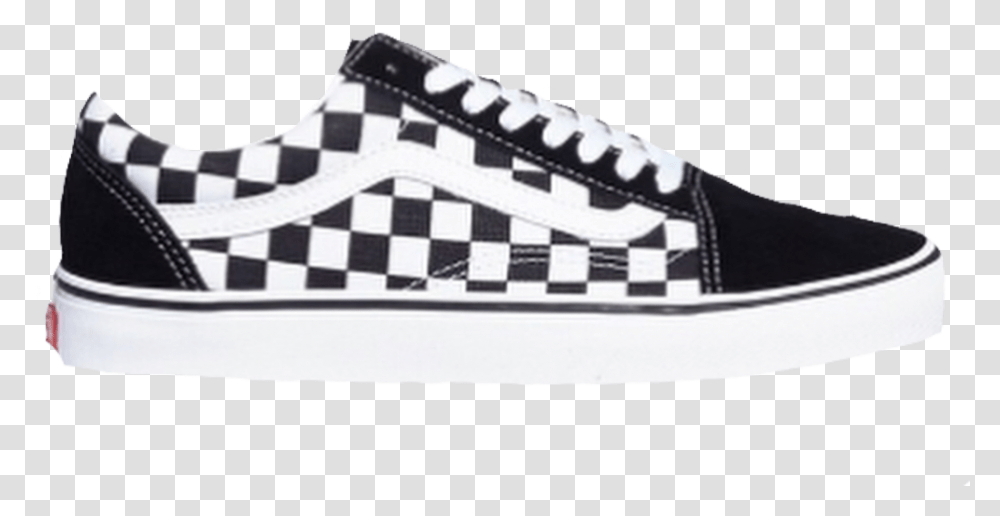 Vans Shoes Clipart Primary Check Old Skool Vans Black, Footwear, Apparel, Sneaker Transparent Png