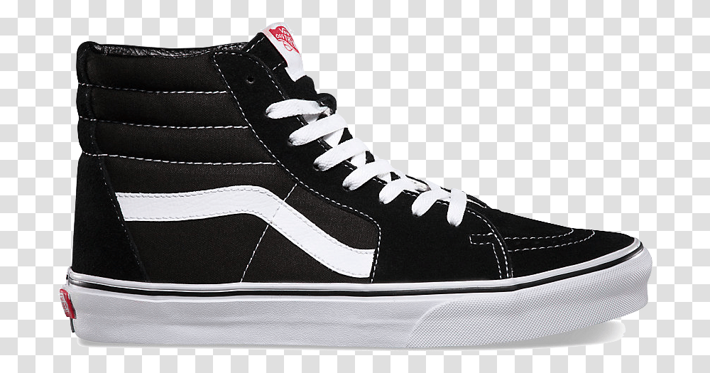 Vans Sk8 Hi Black White, Shoe, Footwear, Apparel Transparent Png