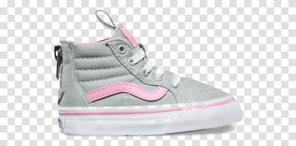 Vans Sk8 Hi Zip Toddler Greyprism Pink Grey And Pink Vans High Top Toddler, Shoe, Footwear, Apparel Transparent Png
