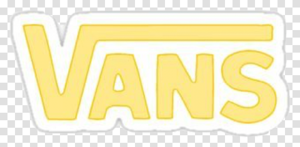 Vans Yellow Aesthetic Sticker, Label, Logo Transparent Png