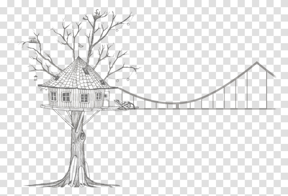 Vanya Tree House Thekkady Step By Step Easy Tree Drawing, Lamp, Plant, Bird Feeder Transparent Png