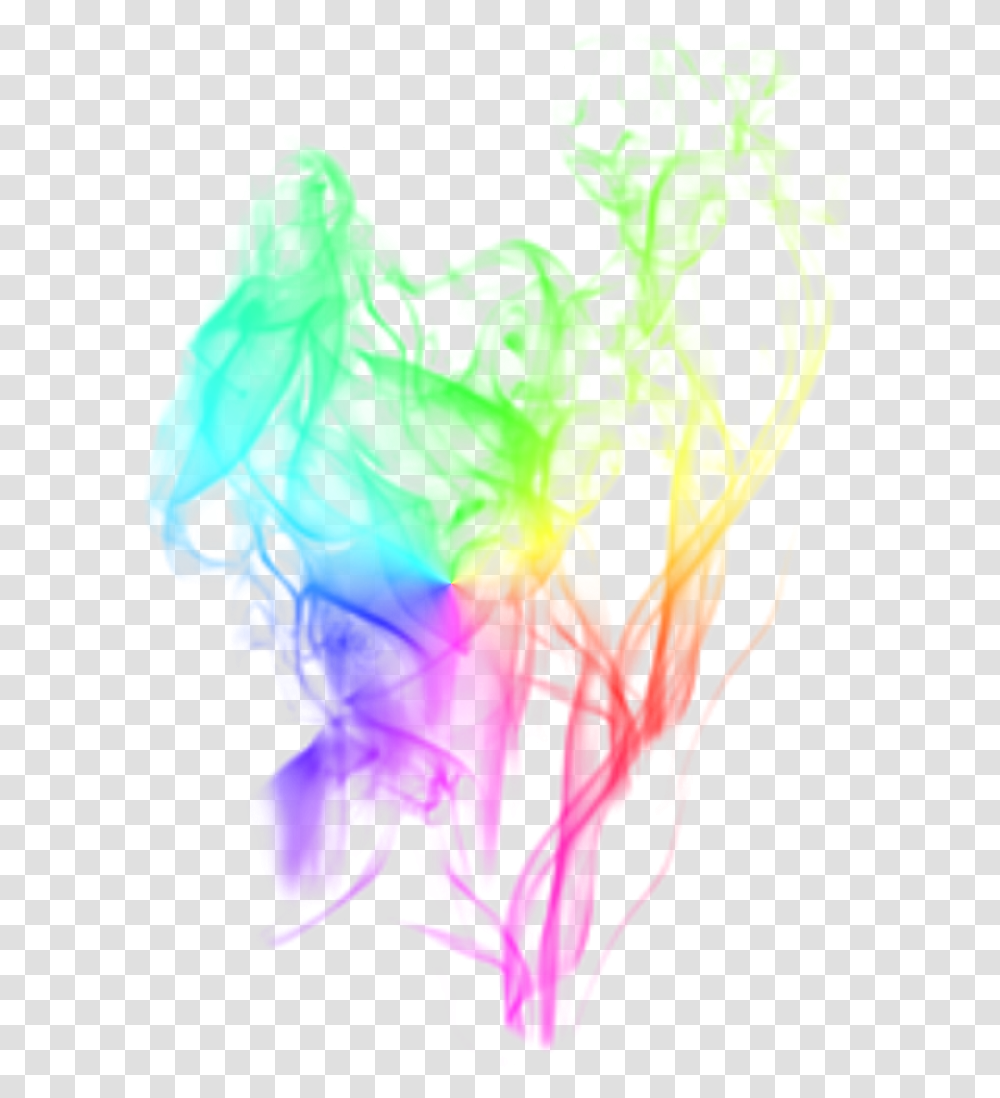 Vape Smoke Rainbow Multicolored Still Darkness, Graphics, Art, Plant, Pattern Transparent Png