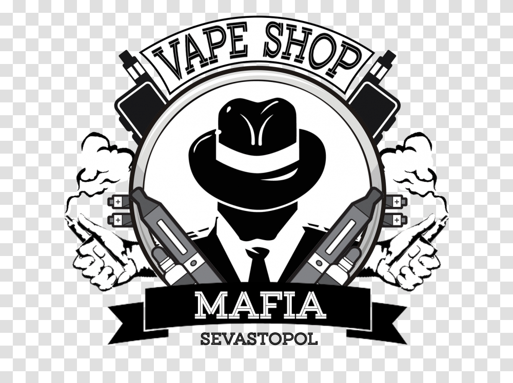 Vape Smoke Vaping Mafia Logo Design, Symbol, Trademark, Clothing, Apparel Transparent Png