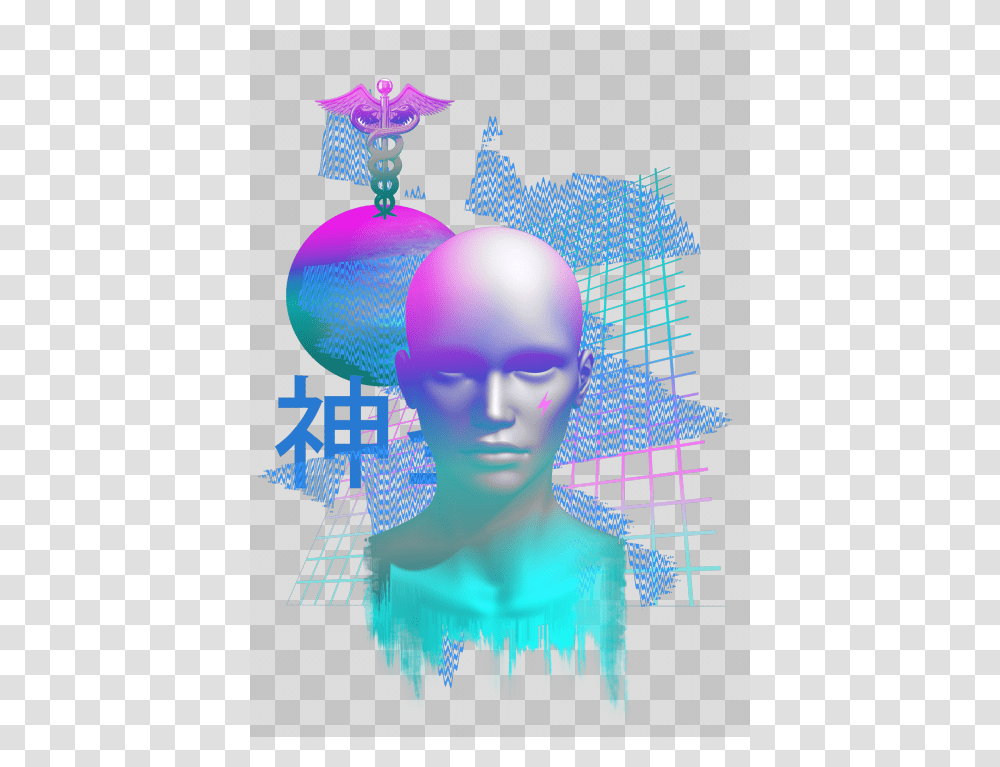 Vapor Wave Art Sad Aesthetic, Head, Mannequin, Person, Human Transparent Png