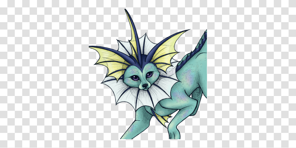 Vaporeon, Dragon, Painting Transparent Png