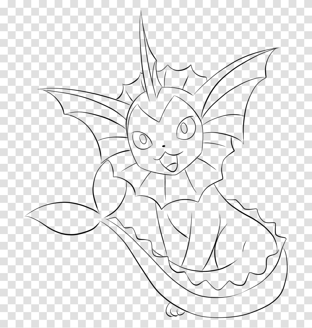 Vaporeon Lineart By Lilly Gerbil Vaporeon Eevee Evolution Line Art With