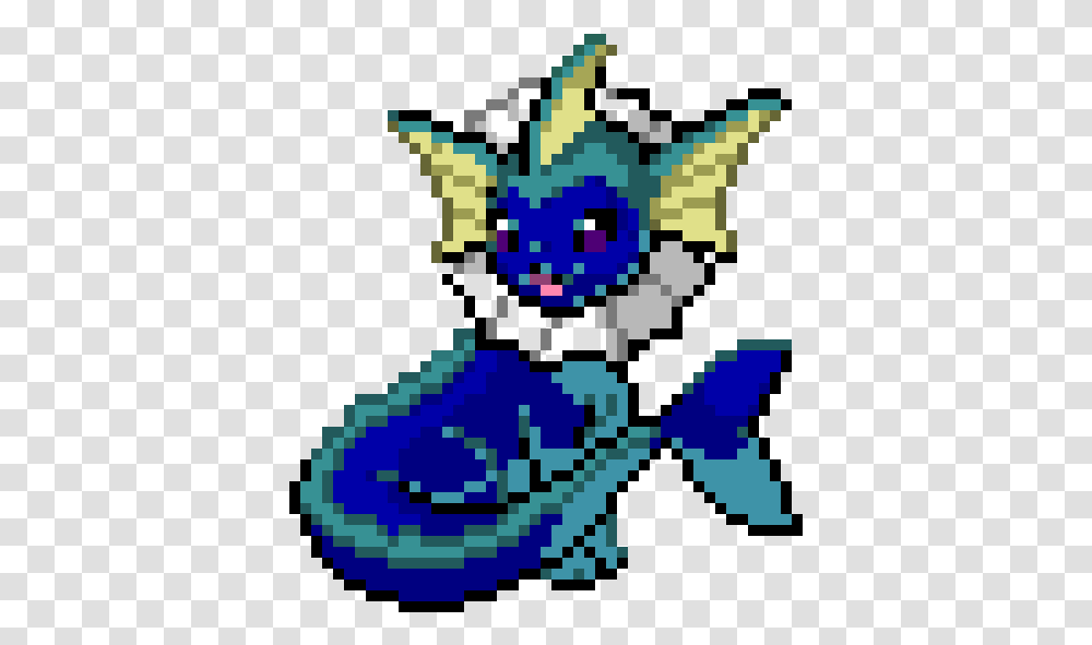 Vaporeon Pixel Art Minecraft, Rug, Pattern, Dragon Transparent Png