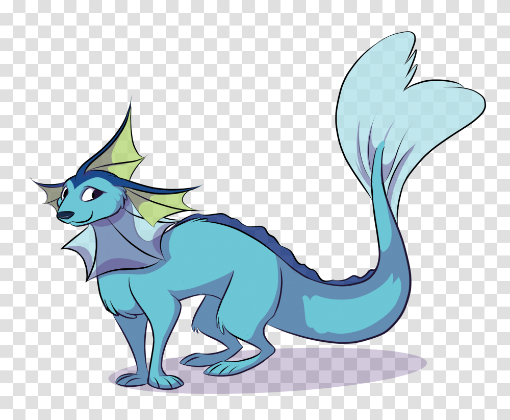 Vaporeon Weasyl, Dragon, Horse, Mammal, Animal Transparent Png