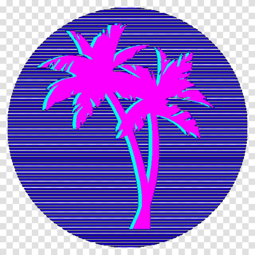 Vaporware Vaporwave Aesthetic Palmeras Vaporwave Palm Tree, Sphere, Pattern, Astronomy Transparent Png