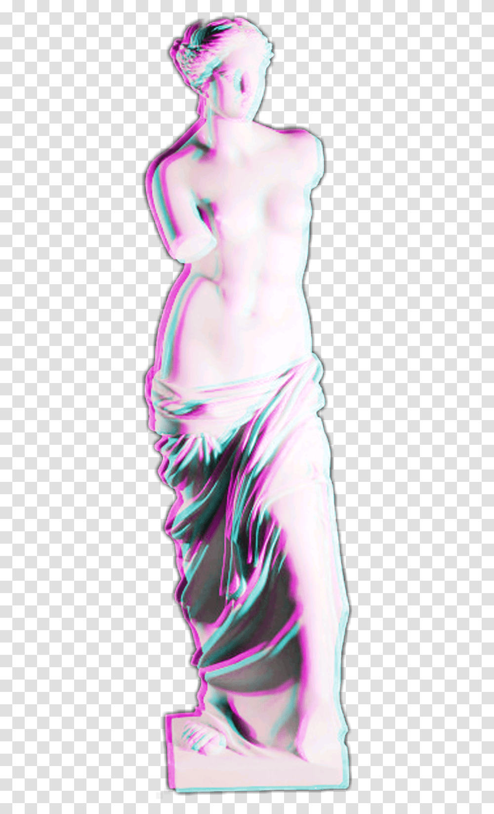 Vaporwave Aesthetic Statue Ftestickers Girl, Person, Leisure Activities, Dress Transparent Png