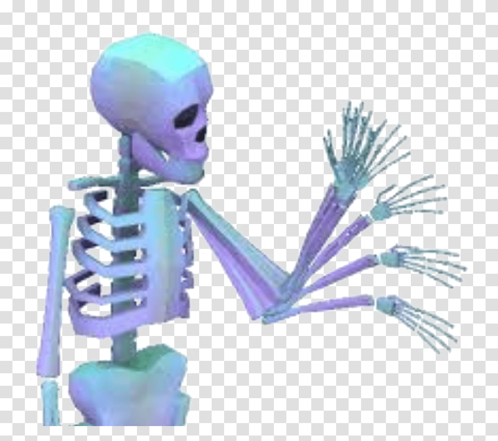 Vaporwave Clipart Background Skeleton Gif Transparent Png