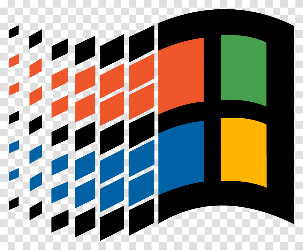 Vaporwave Clipart Windows 95 Pencil And In Color Windows 95 Logo, Architecture, Building, Brick Transparent Png