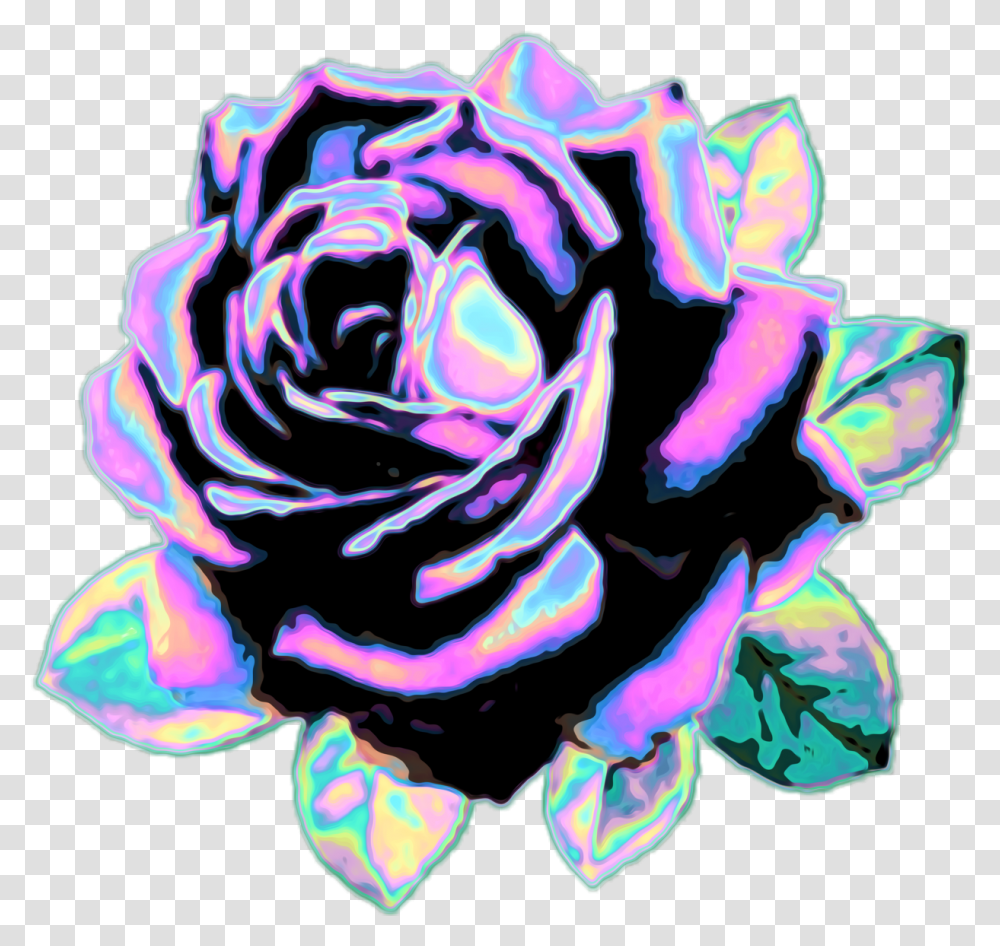 Vaporwave, Rose, Flower Transparent Png
