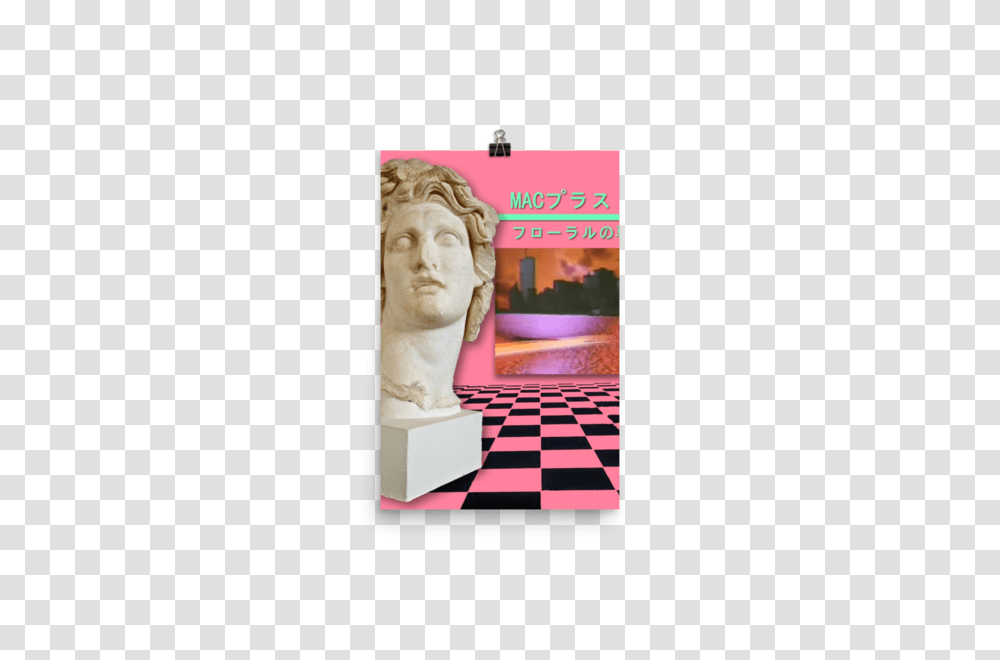 Vaporwave Macintosh Plus Poster, Head, Sculpture, Statue Transparent Png