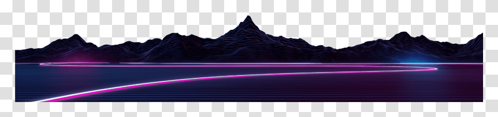 Vaporwave Mountains Background, Light, Laser, Neon Transparent Png