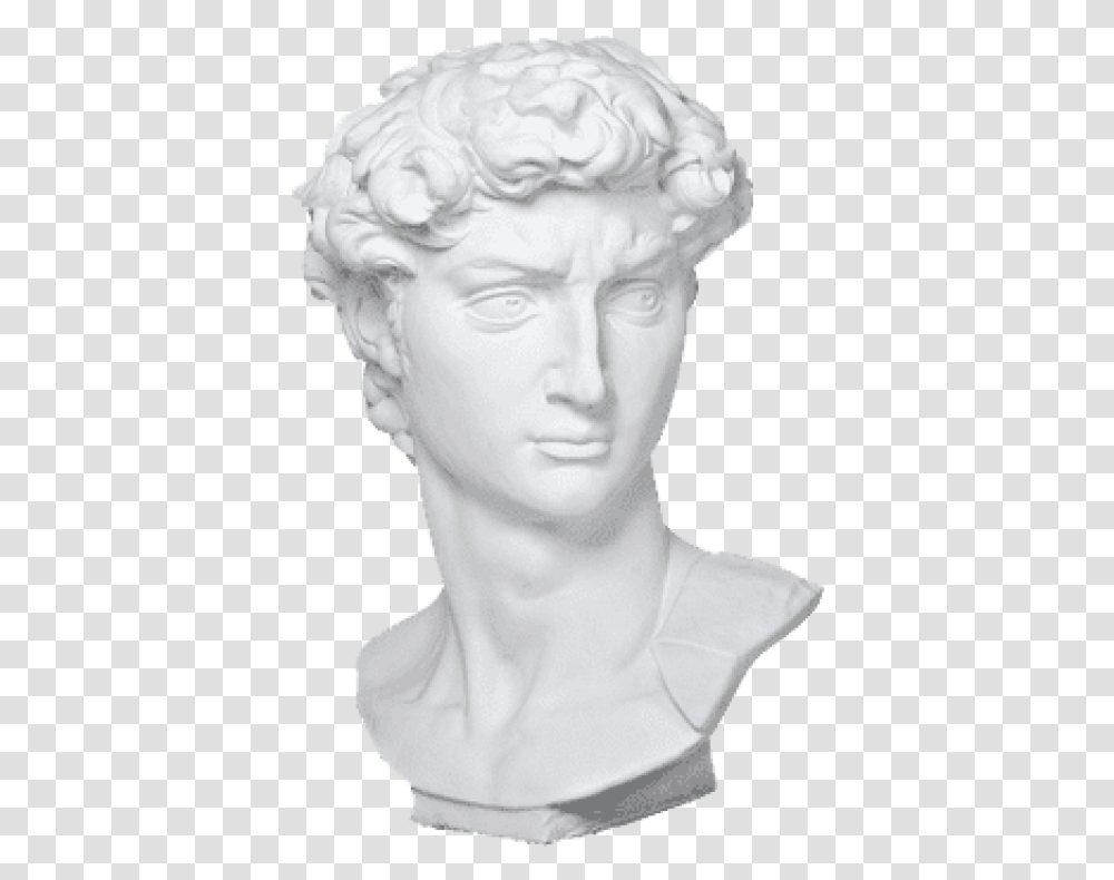 Vaporwave Statue Aesthetic Statue Head, Sculpture, Person, Human Transparent Png