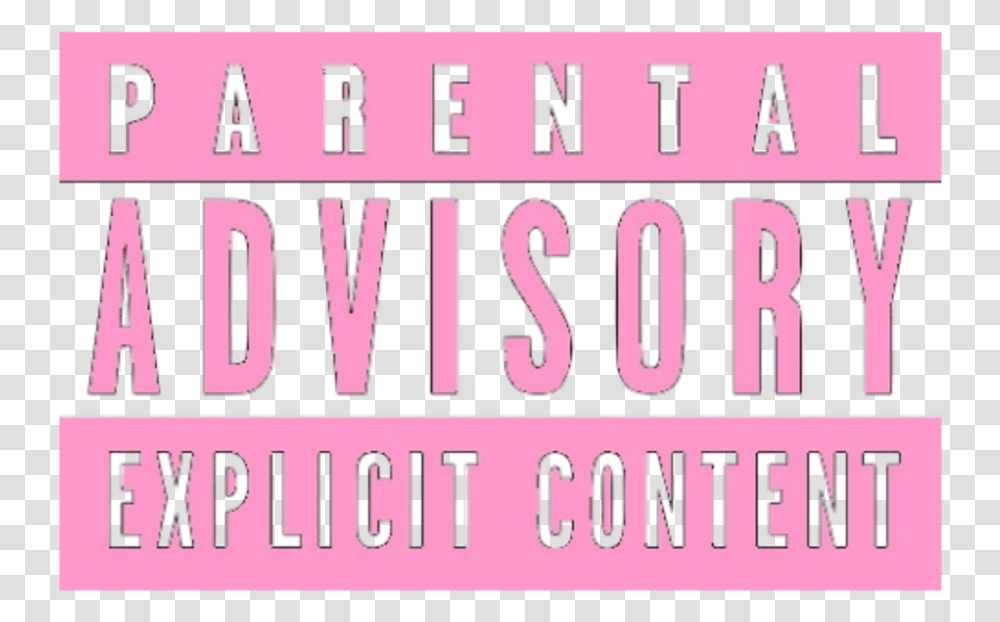Vaporwave Text Pink Parental Advisory, Number, Alphabet, Word Transparent Png