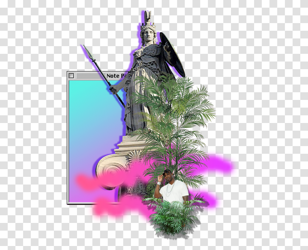Vaporwave Tree, Person, Human, Plant, Costume Transparent Png
