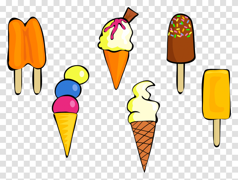 Variety Of Ice Cream Icons, Dessert, Food, Creme, Cone Transparent Png