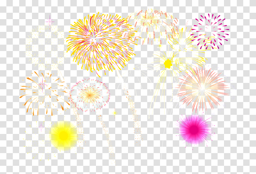 Various Colored Fireworks Decoratives In Party Free Vector Fireworks, Nature, Outdoors, Night, Flower Transparent Png