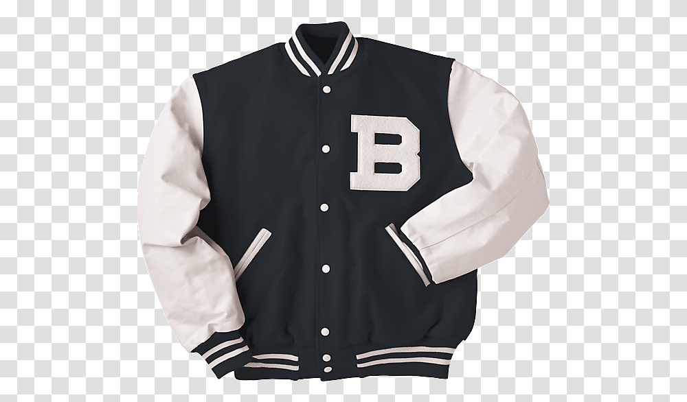 Varsity Jackets Grey And White Lettermans Jacket, Clothing, Apparel, Coat, Person Transparent Png