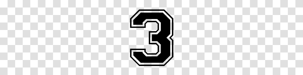 Varsity Number 3 Design, Gray Transparent Png