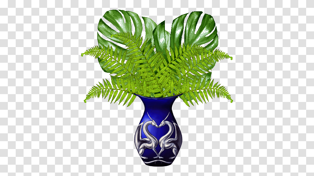 Vase Image Arts Green Flower Vase, Plant, Fern, Jar, Pottery Transparent Png