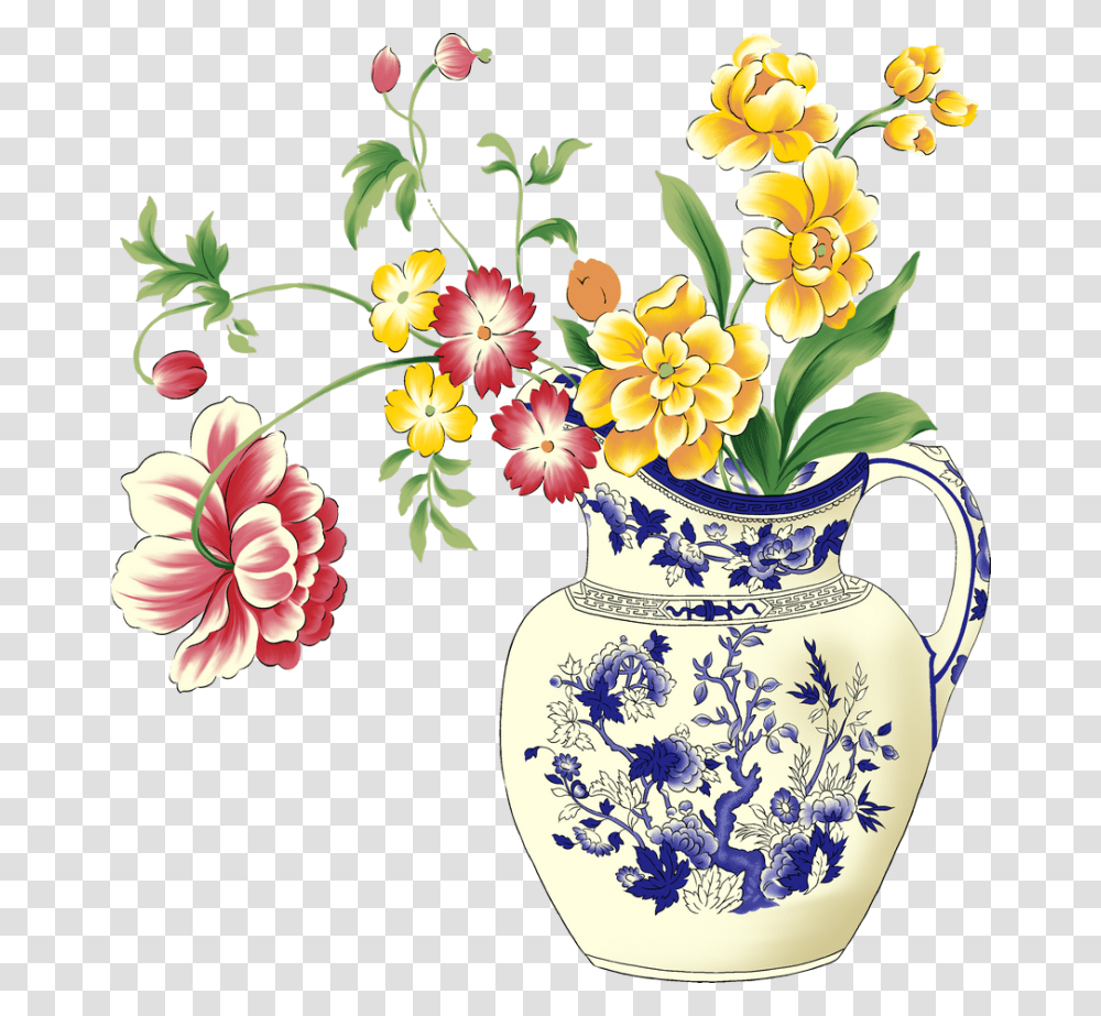 Vase Image Collage Flower Vase, Floral Design, Pattern Transparent Png