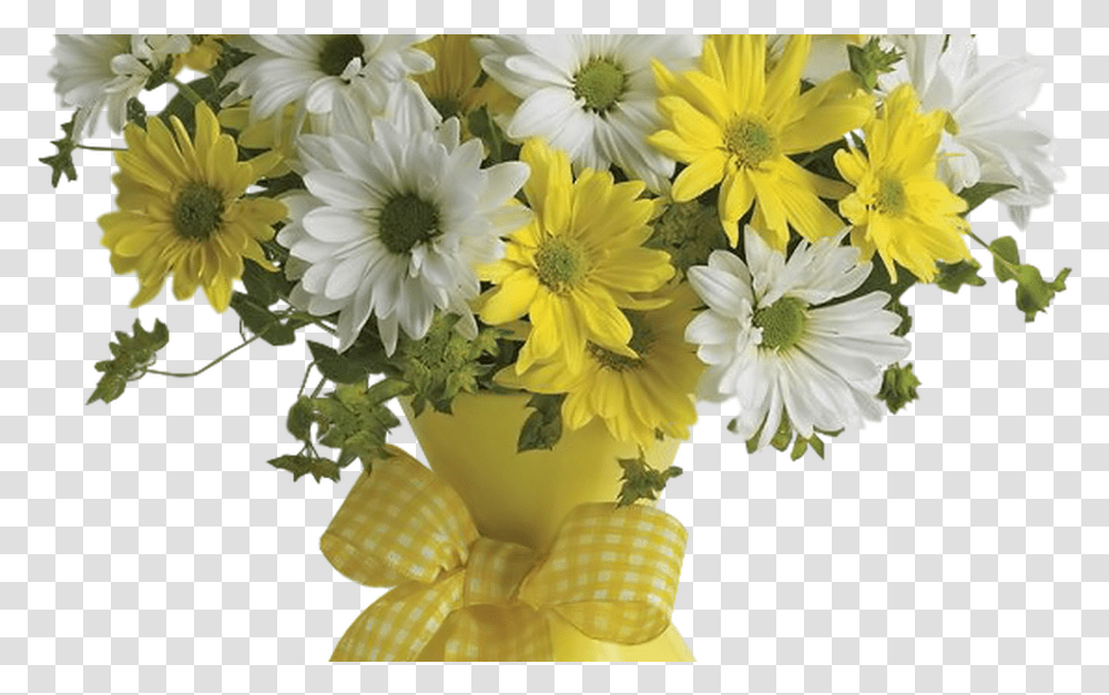 Vase With Yellow And White Daisies Clipart Picture Pink Flower Background, Plant, Blossom, Flower Bouquet, Flower Arrangement Transparent Png