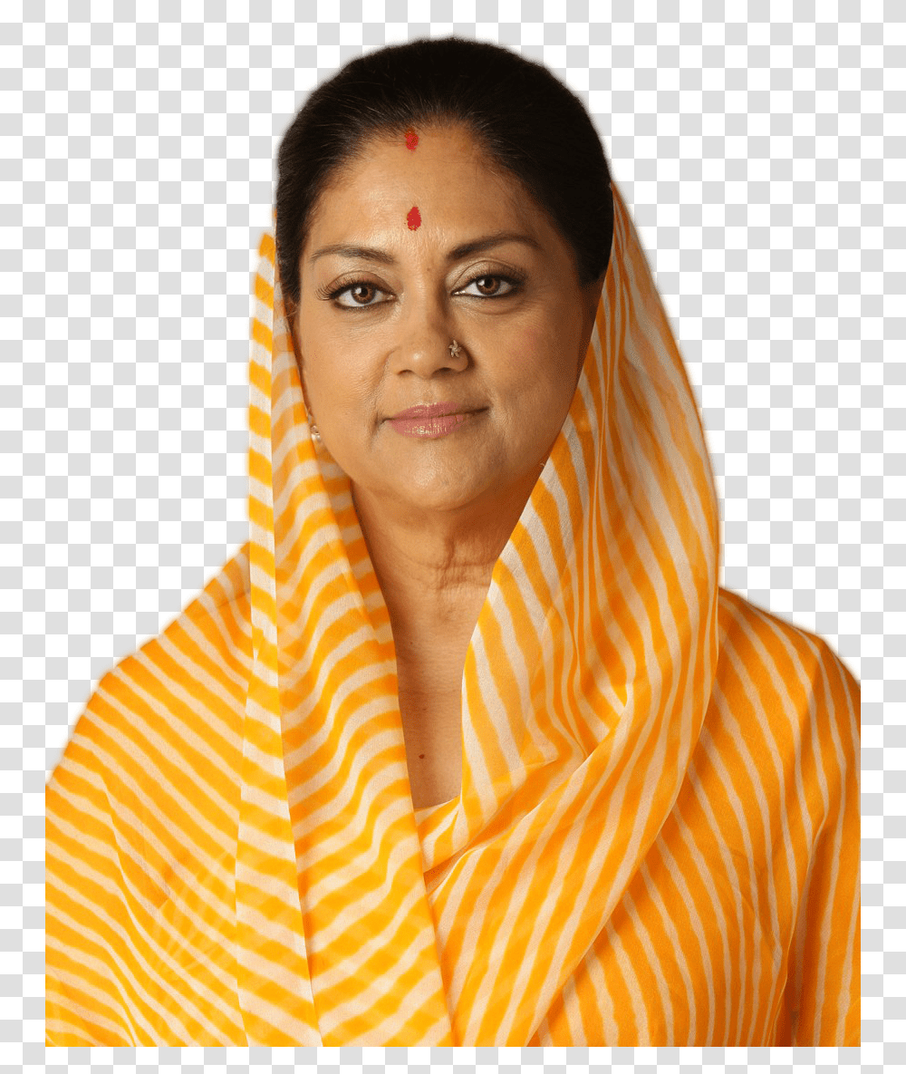 Vasundhara Raje Photo Cm Rajasthan Vasundhara Raje, Apparel, Silk, Sari Transparent Png